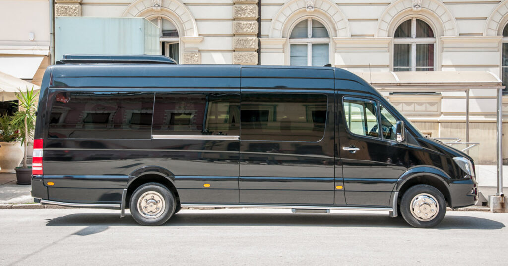 Black Mercedes Benz Sprinter