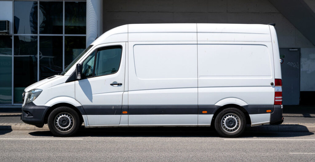 White Mercedes-Benz Sprinter